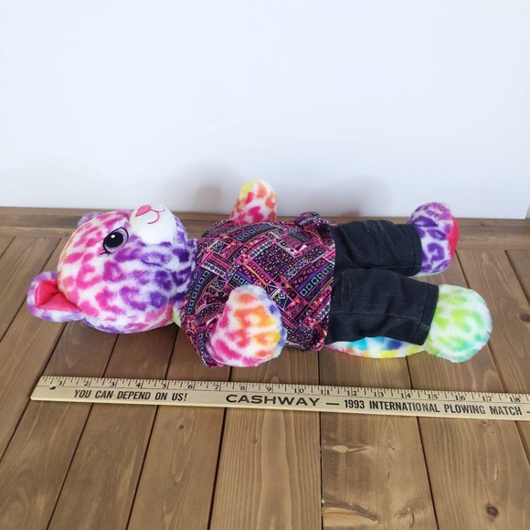 Build a Bear Workshop Colourful Rainbow Leopard Plush Stuffed Animal - Picture 7 of 10